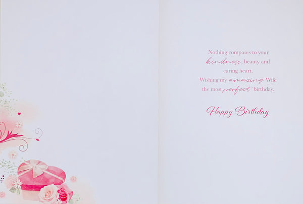 Wife birthday card - flowers