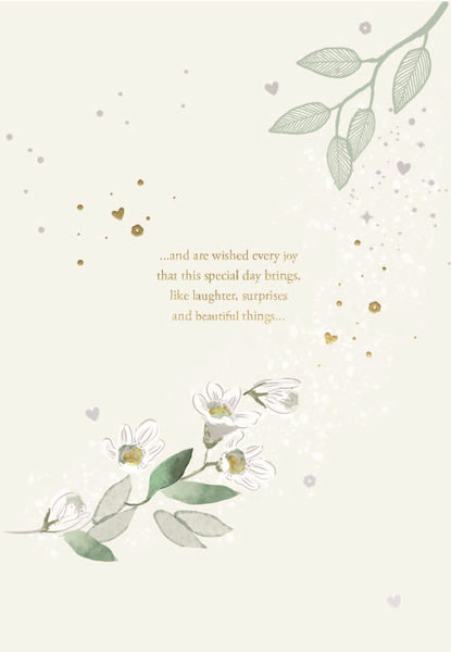 Daughter and son in law anniversary card - heart and flowers