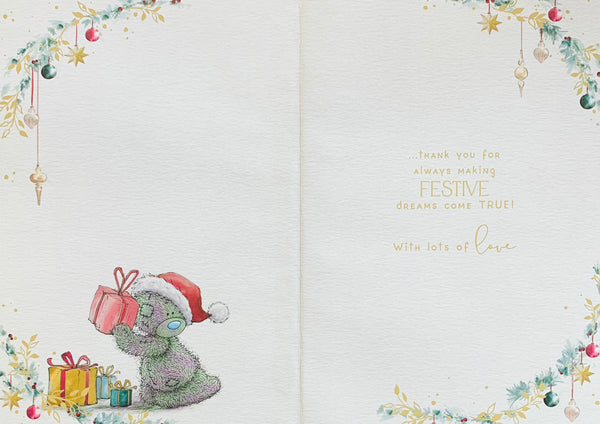 Me to you Mum Christmas card- tatty teddy