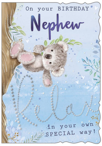 Nephew birthday card- cute bear