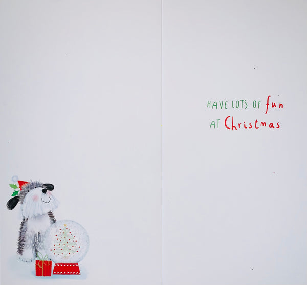 Nephew Christmas card- Xmas dog