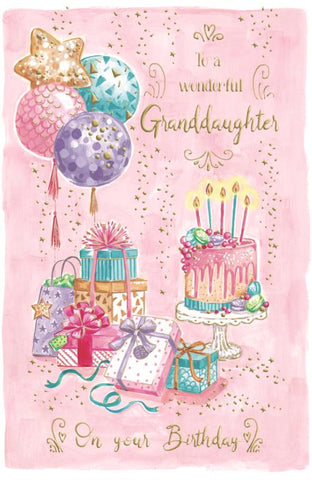 Granddaughter birthday card - large card