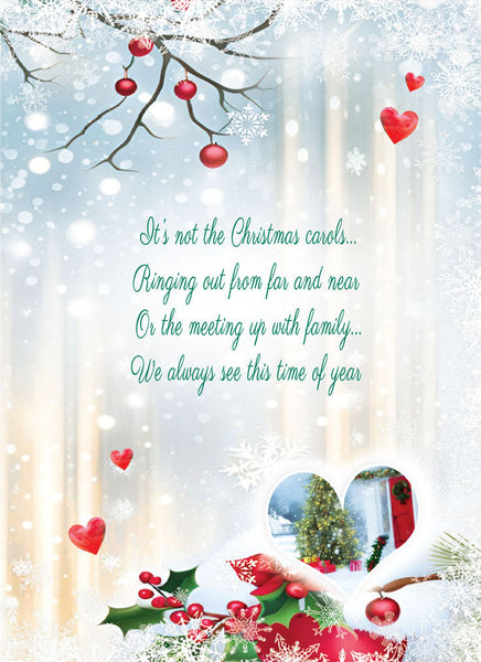 One I love Christmas card - sentimental verse