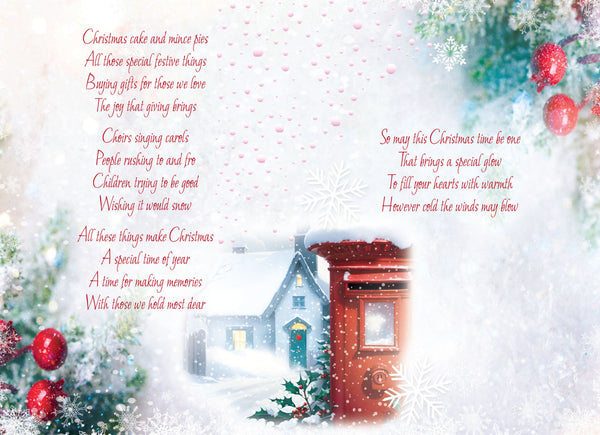 Both of you Christmas card - sentimental verse