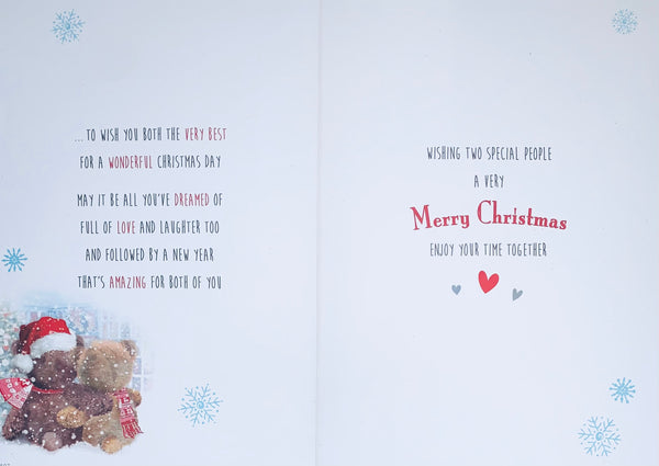 Brother and Partner Christmas card - Xmas bears