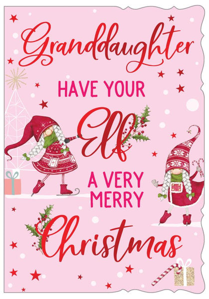 Granddaughter Christmas Card | Cute Gonks Design