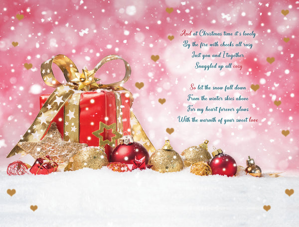 Wife Christmas card- sentimental verse