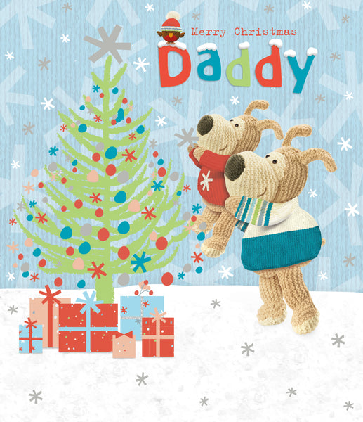 Daddy Christmas card - Boofle Xmas tree
