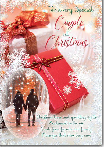 Special couple at Christmas card - sentimental verse