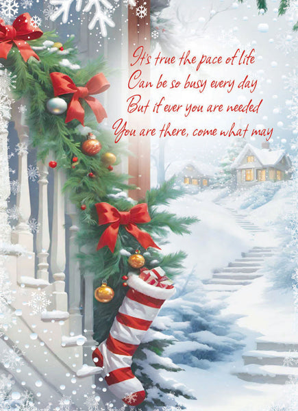 Mum Christmas card - sentimental verse