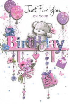 Birthday card for her - cute bear