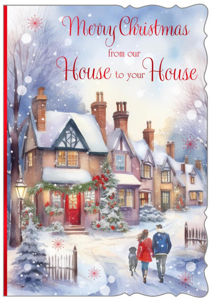 Our house to your house Christmas card - festive walk