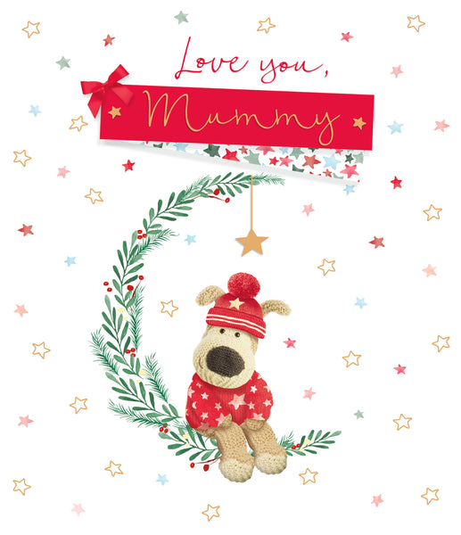 Mummy Christmas card - Boofle love to the moon
