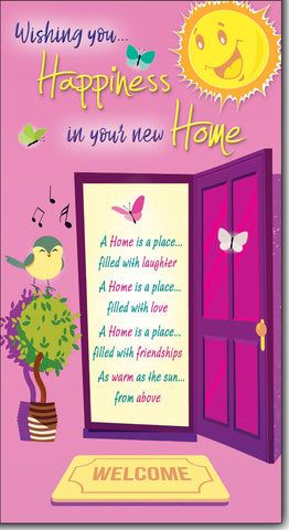 New home card caring words