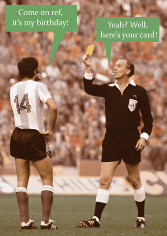 Funny birthday card- football referee