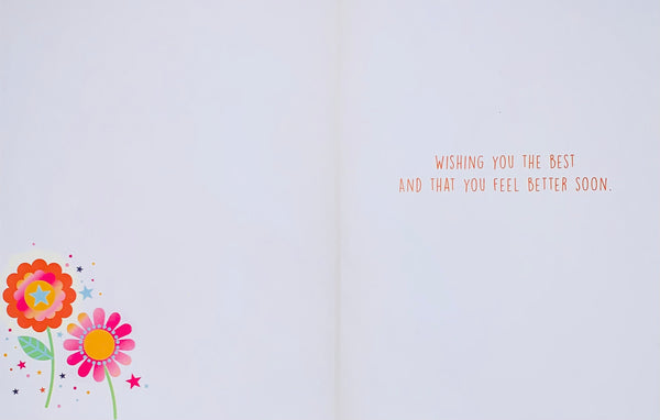 Get well card- colourful flowers