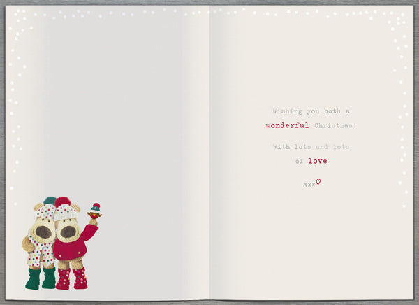 Son and girlfriend Christmas card - Boofle