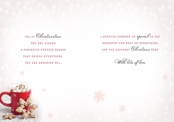 Granddaughter Christmas card - Sentimental verse