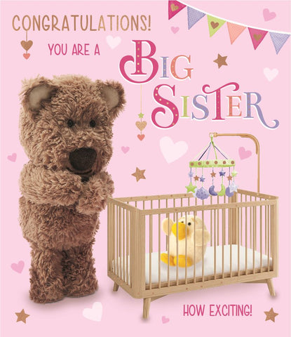 Big Sister congratulations cards
