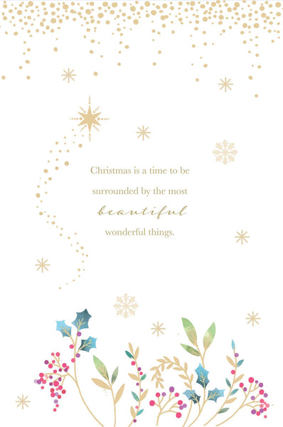 Daughter and Son in law Christmas card - large luxury card