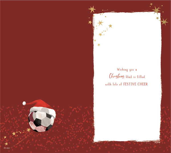 Son Christmas card- football