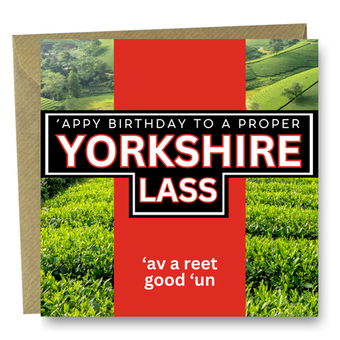 Funny Birthday card - Yorkshire lass
