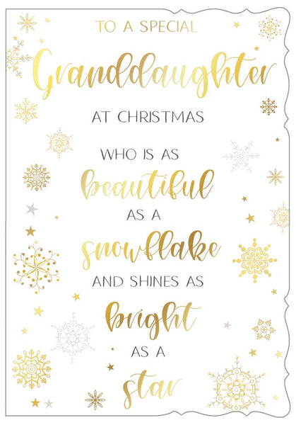 Granddaughter Christmas card- Xmas sparkle