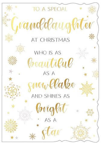 Granddaughter Christmas card- Xmas sparkle