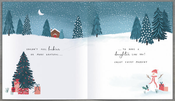 Daughter Christmas card- cute penguins