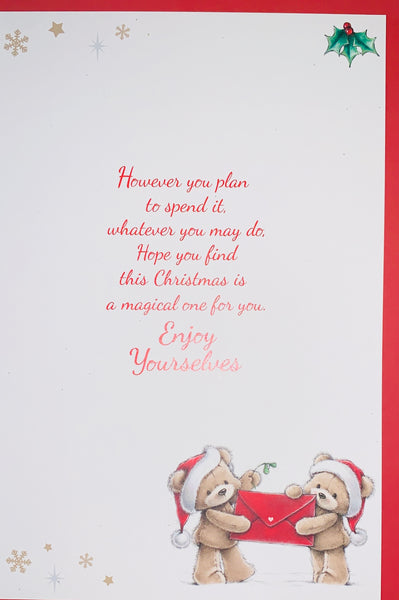 To all the family Christmas card - xmas cute bears