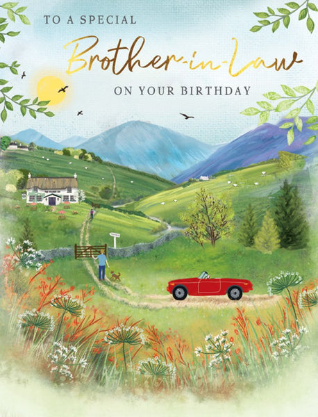 Brother in law birthday card- country walk