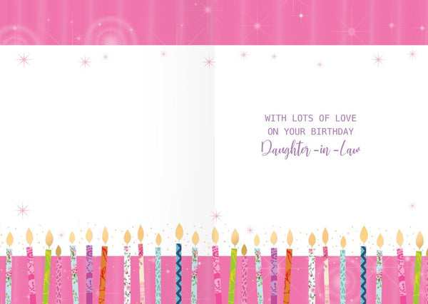 Daughter in law birthday card - candles