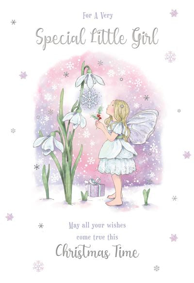 Special little girl Christmas card