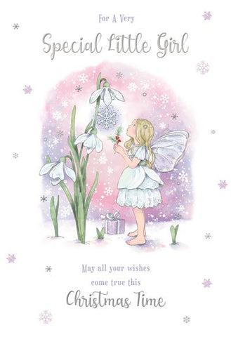 Special little girl Christmas card