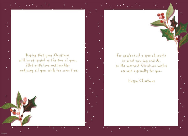 Daughter and Son-in-law cards - candy canes and gingerbread house