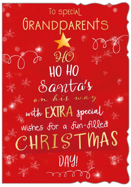 Grandparents Christmas card - modern Xmas tree