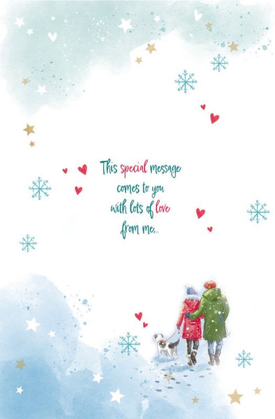 Husband Christmas card - Romantic snow walk