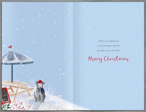 Son-in-law Christmas card - traditional pub