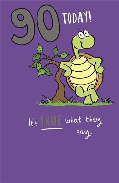 90th birthday card- wearing well