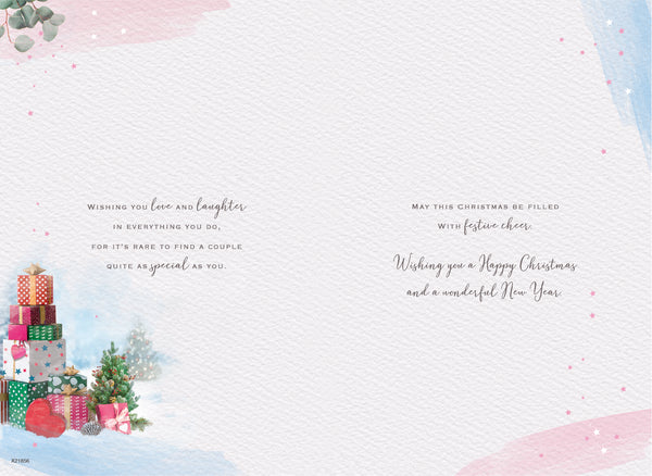 Granddaughter and Husband Christmas card - cozy Xmas gifts