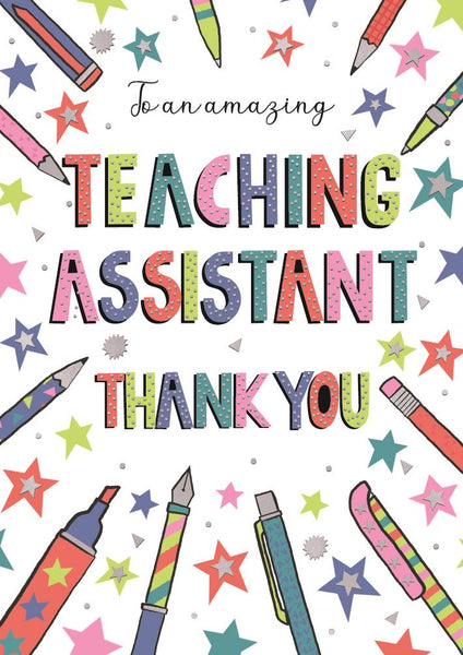 Thank you teaching assistant card