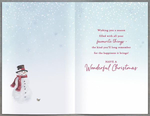 Uncle Christmas card - winter scene
