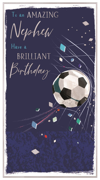 Nephew birthday card- football