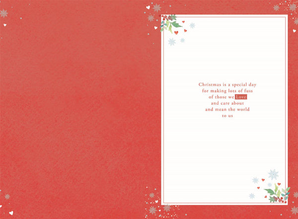 One i love Christmas card - sentimental verse