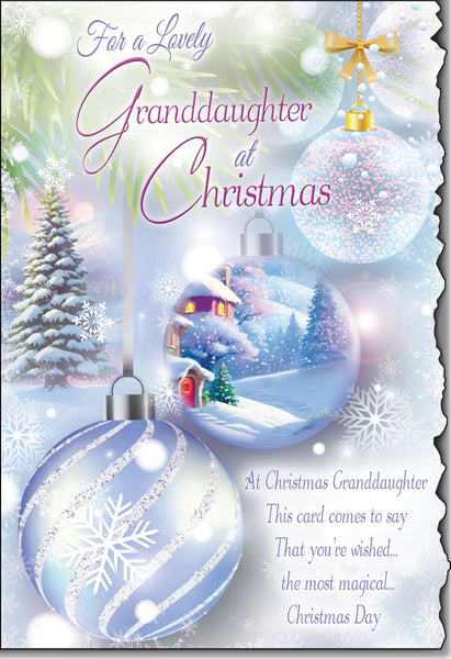 Granddaughter Christmas card- sentimental verse