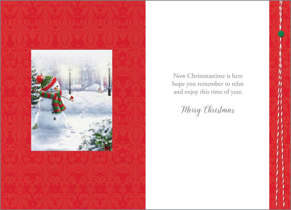 Brother Christmas card- cute snowman