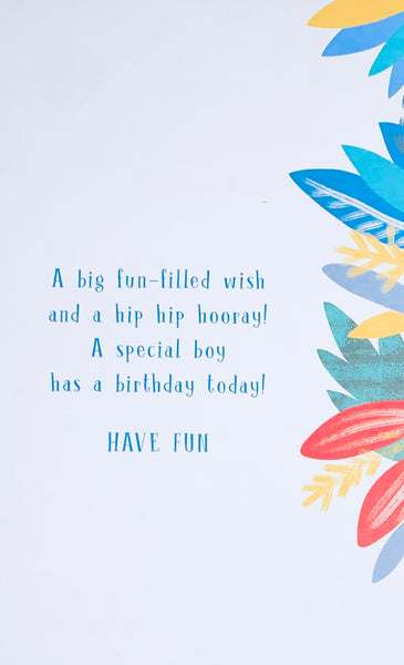 Great Grandson birthday card- cute lion
