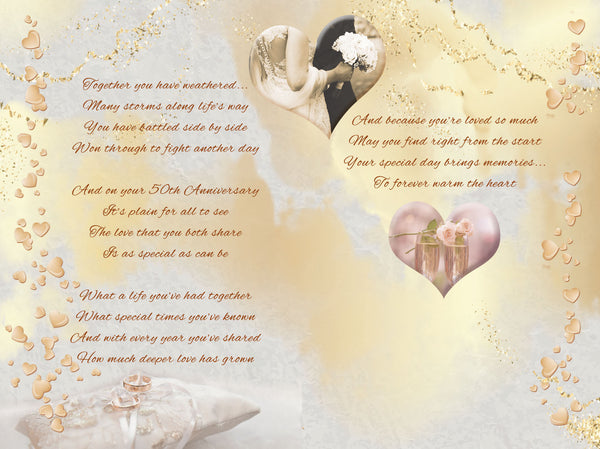 Mum and Dad golden anniversary card