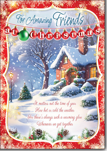 Friends Christmas card - sentimental verse