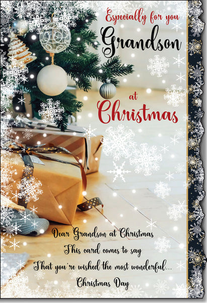 Grandson Christmas card- sentimental verse